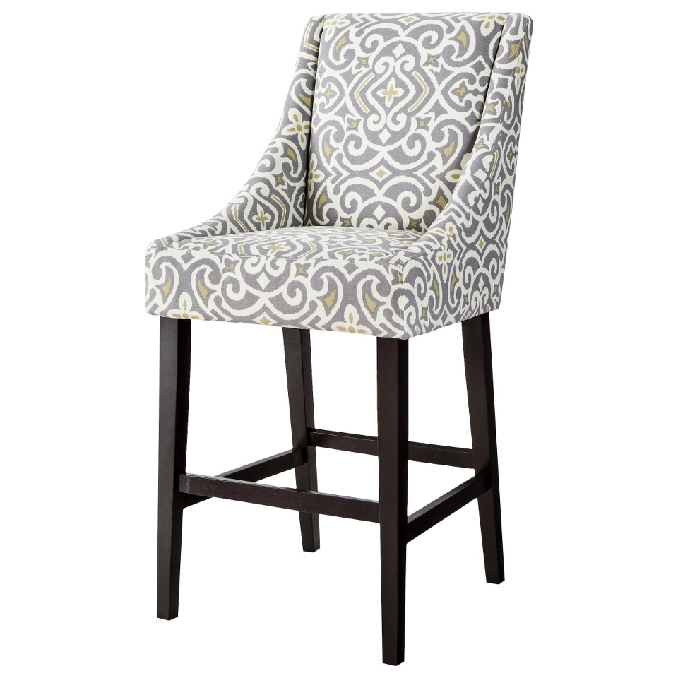 Skyline Barstool Griffin Cutback Bar Stool   Gray/Citron