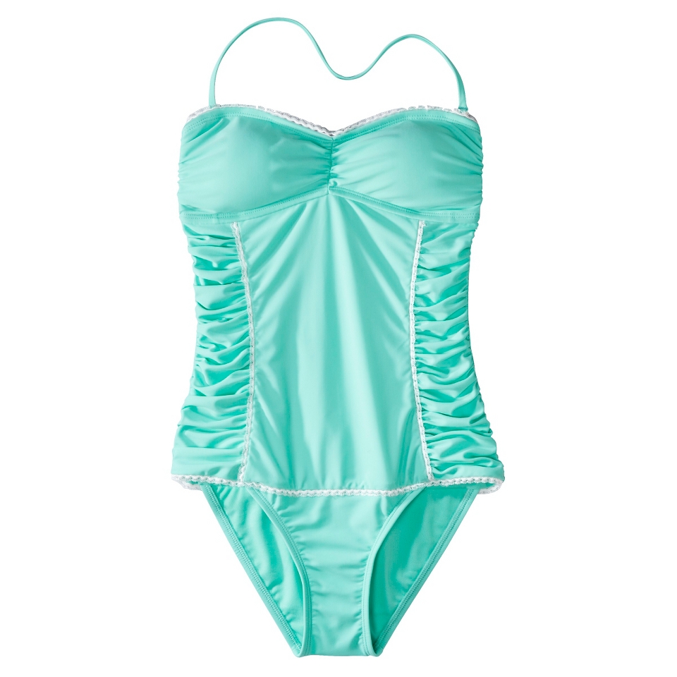 Juniors 1 Piece Swimdress  Mint XL