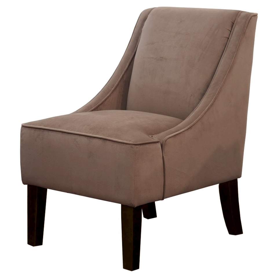 Skyline Upholstered Chair Threshold Swoop Chair   Cocoa Velvet