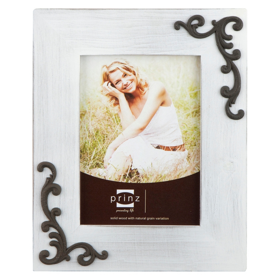 Lillie Scrolls Wood Frame   White (8x10)