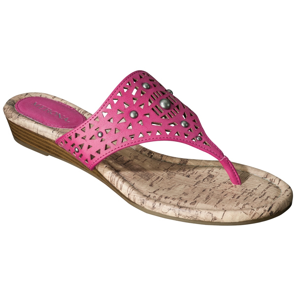 Womens Merona Elisha Perforated Studded Sandals   Pink 7.5