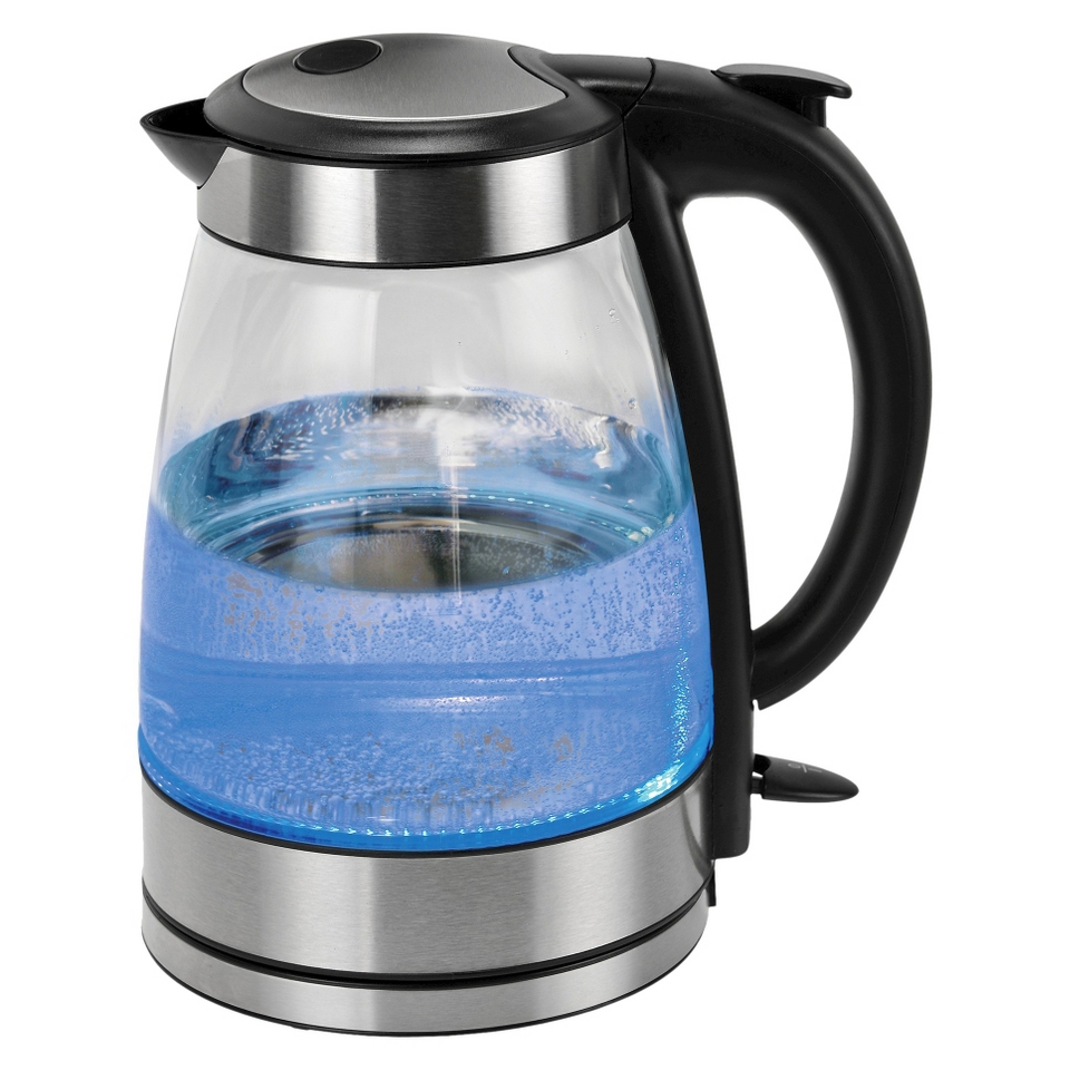 Kalorik Glass Water Kettle   Black/Stainless Steel