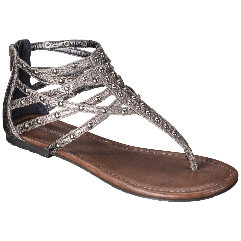 Womens Mossimo Supply Co. Stephanie Gladiator Sandal   Pewter 5.5