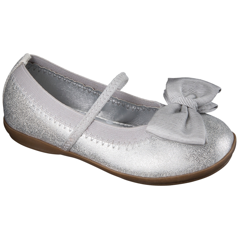 Toddler Girls Cherokee Gilda Ballet Flat   Silver 12