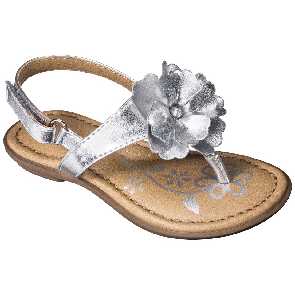 Toddler Girls Cherokee Jess Sandal   Silver 5