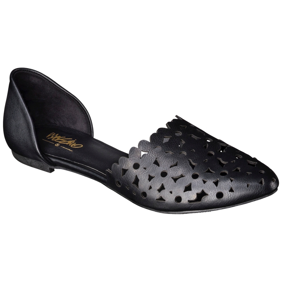 Womens Mossimo Lainey Perforated Two Piece Flats   Black 5.5