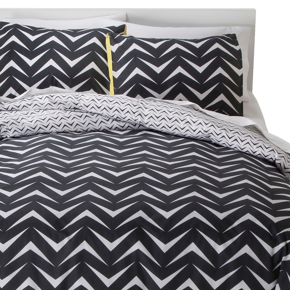 Room Essentials Geo Duvet Cover Cover Set   Black/White (King)