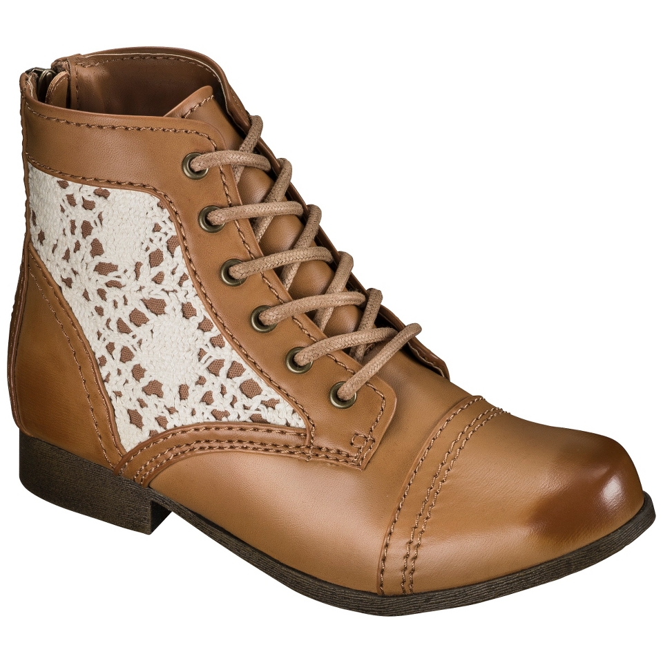 Girls Cherokee Gloria Crochet Boot   Brown 3