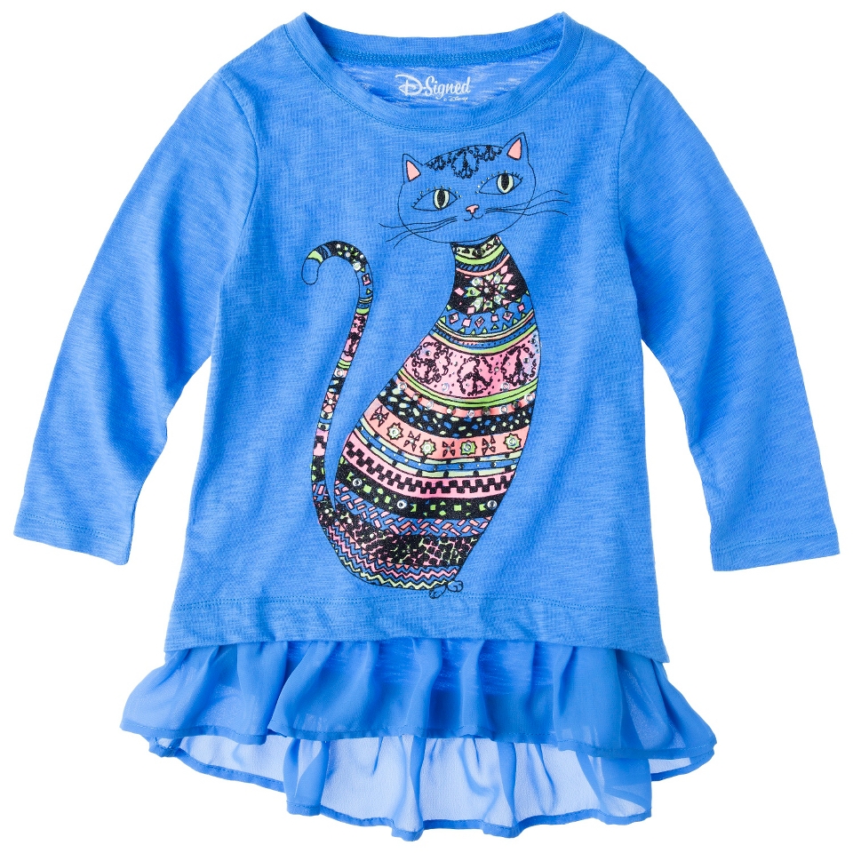 D Signed Girls Long Sleeve Tunic   Blue S