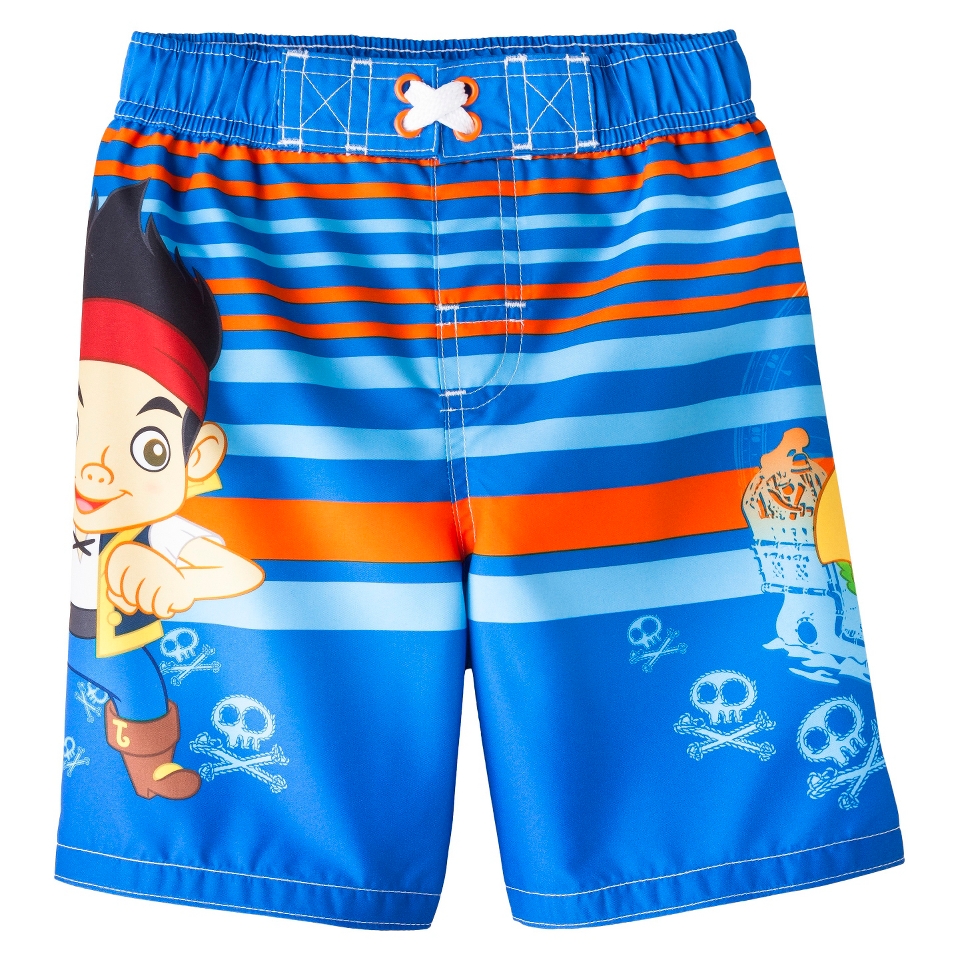 Jake and the Neverland Pirates Toddler Boys Swim Trunk   Blue 3T