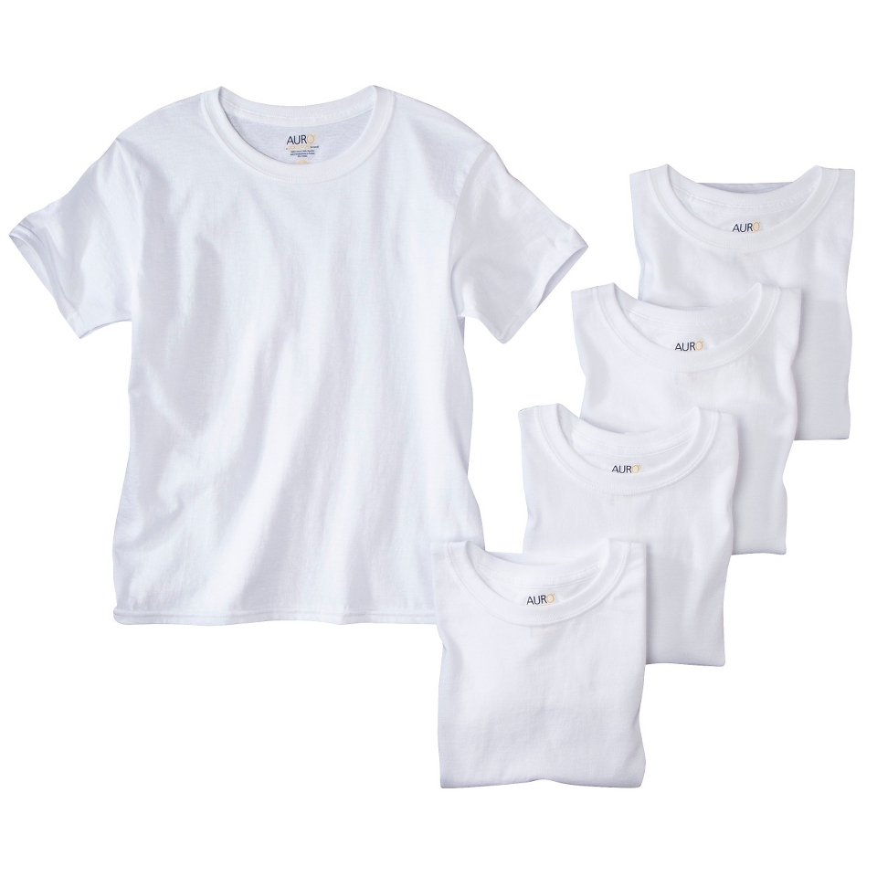 Signature GOLD by GOLDTOE 5 Pack Crew Shirts   White XL