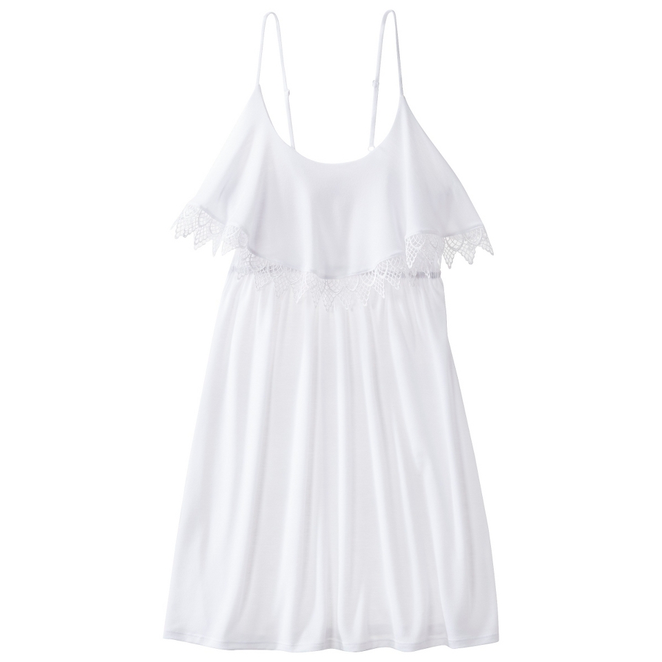 Xhilaration Juniors Coverup Swim Dress  White L