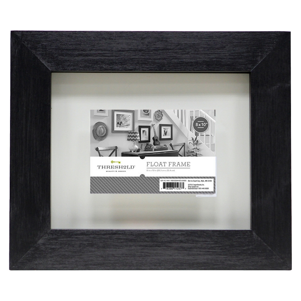 Threshold Flat Gallery Float Frame   Black 8x10