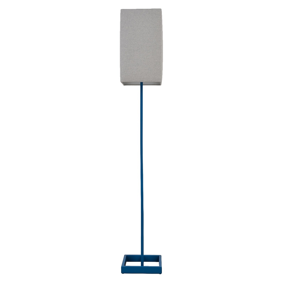 Room Essentials Floor Lamp with Light Gray Shade   Blue (Includes CFL Bulb)