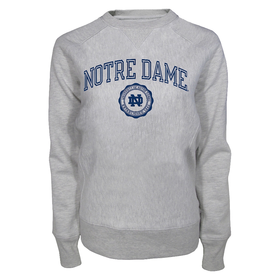 NCAA Womens Notre Dame Crew Neck   Ash (S)