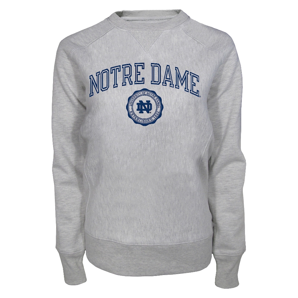 NCAA Womens Notre Dame Crew Neck   Ash (M)