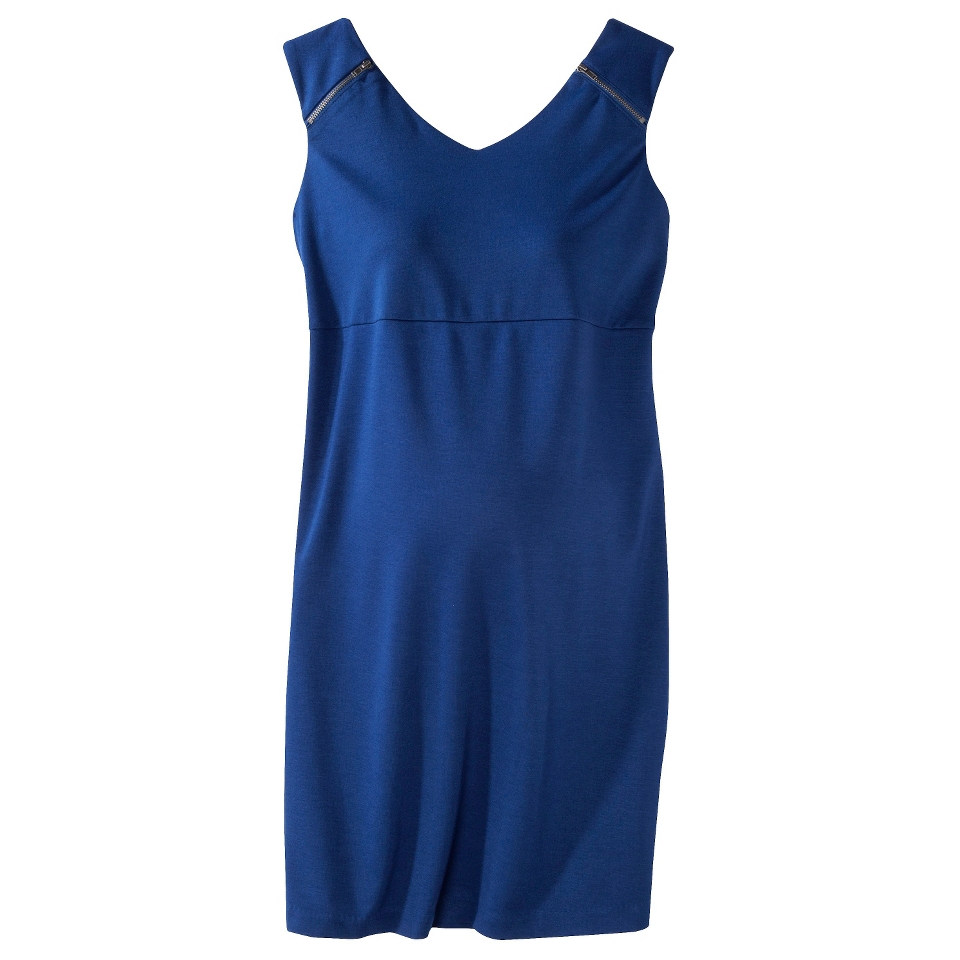 Liz Lange for Target Maternity Sleeveless Shoulder Zipper Dress   Waterloo Blue