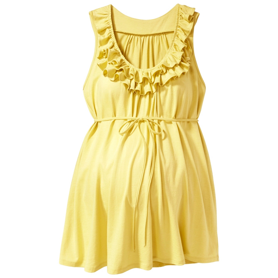 MERONA Lemon Zest Slvls Ruffle Top   L