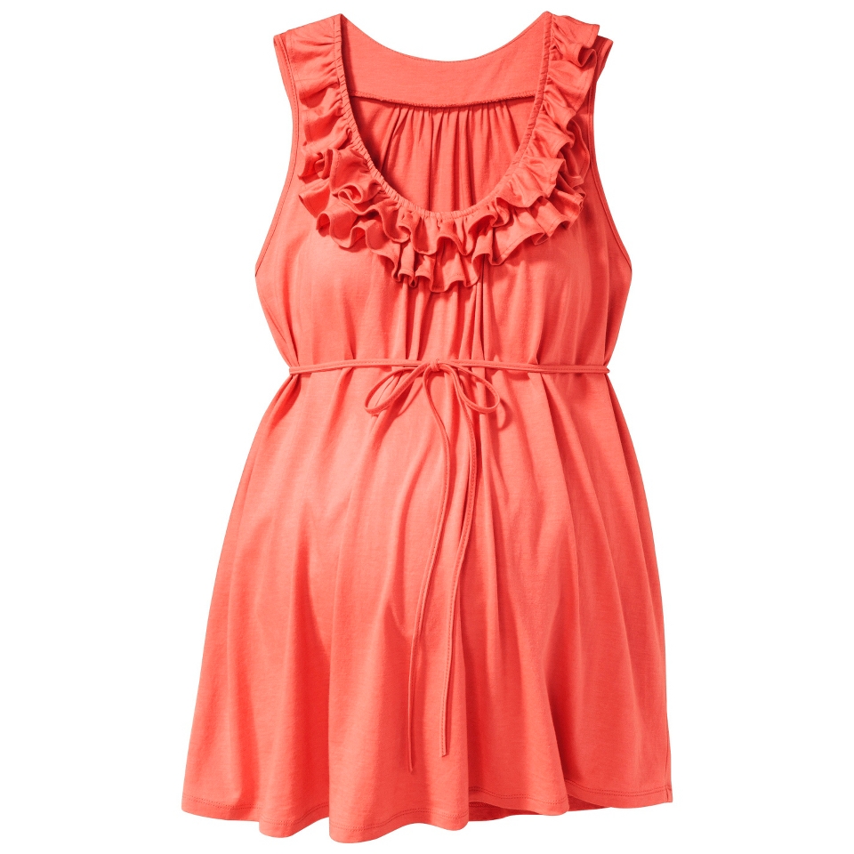 MERONA Osage Orange Slvls Ruffle Top   S