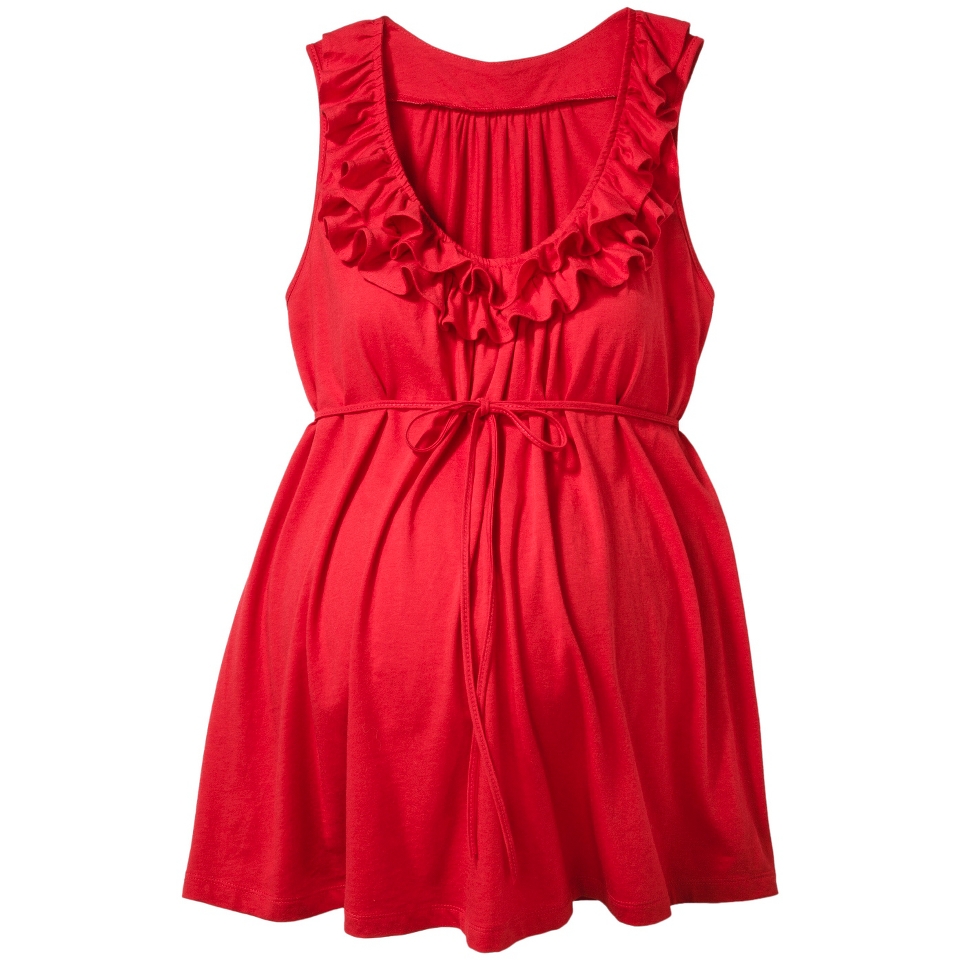 MERONA Wowzer Red Slvls Ruffle Top   M