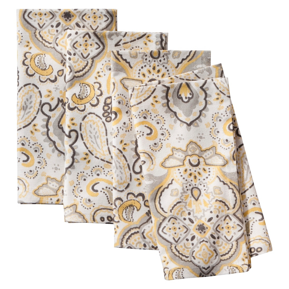 Threshold Paisley Medallion Napkin Set of 4   Yellow