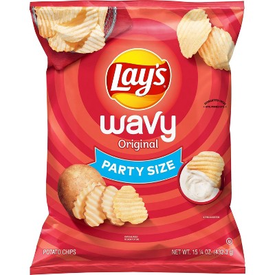 Lay's Wavy Original Potato Chips - 15.75oz : Target