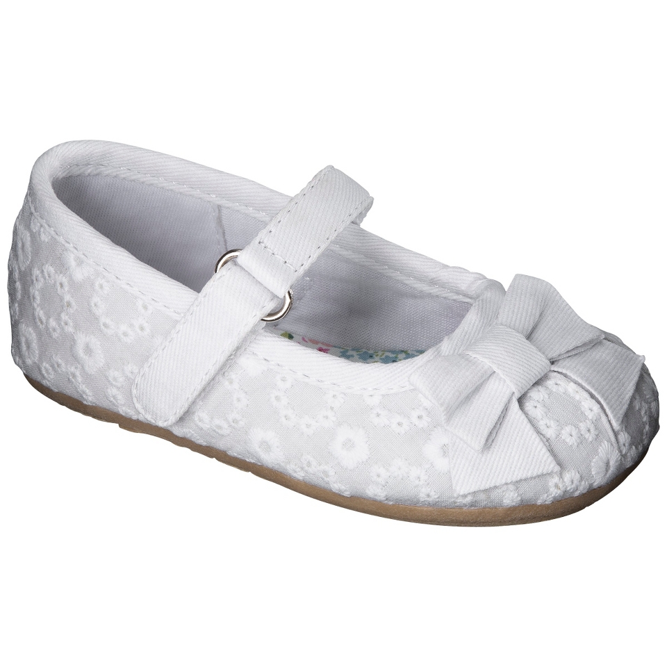 Infant Girls Genuine Kids from OshKosh Alberta Ballet Flat   White 3