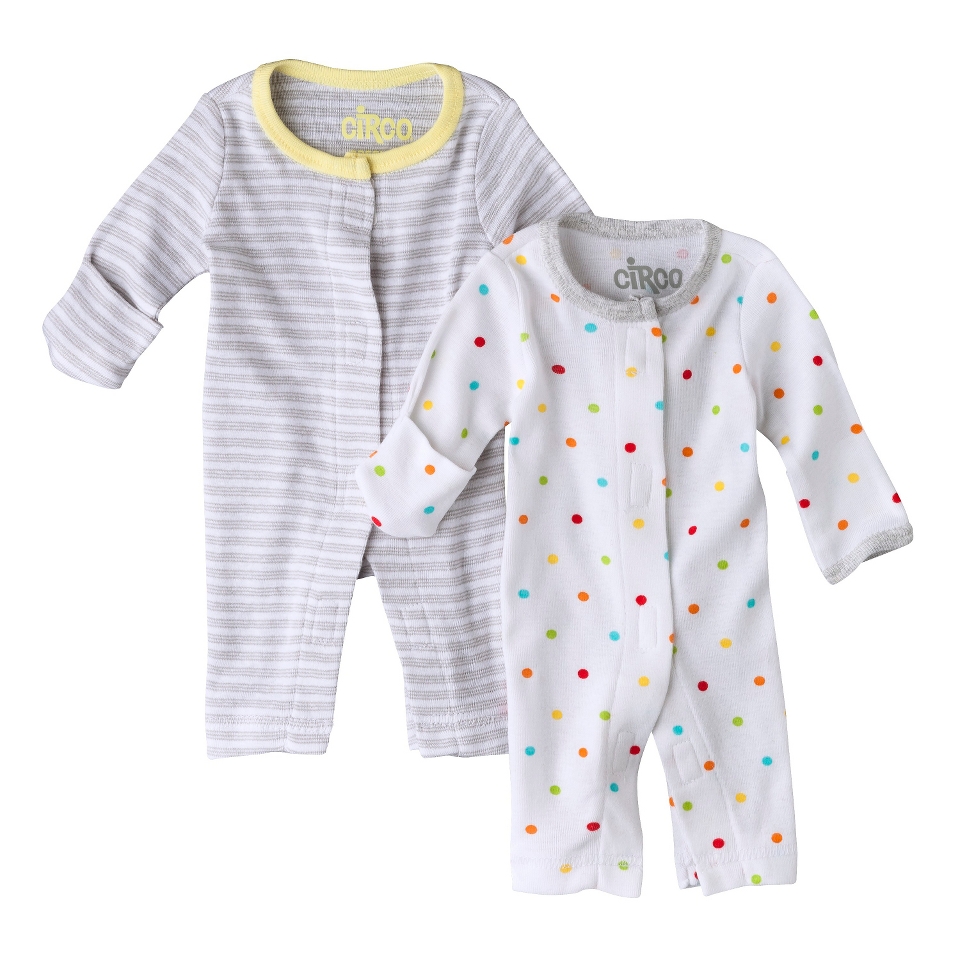 Circo Newborn 2 Pack Sleep N Play   Grey/Yellow PREEMIE