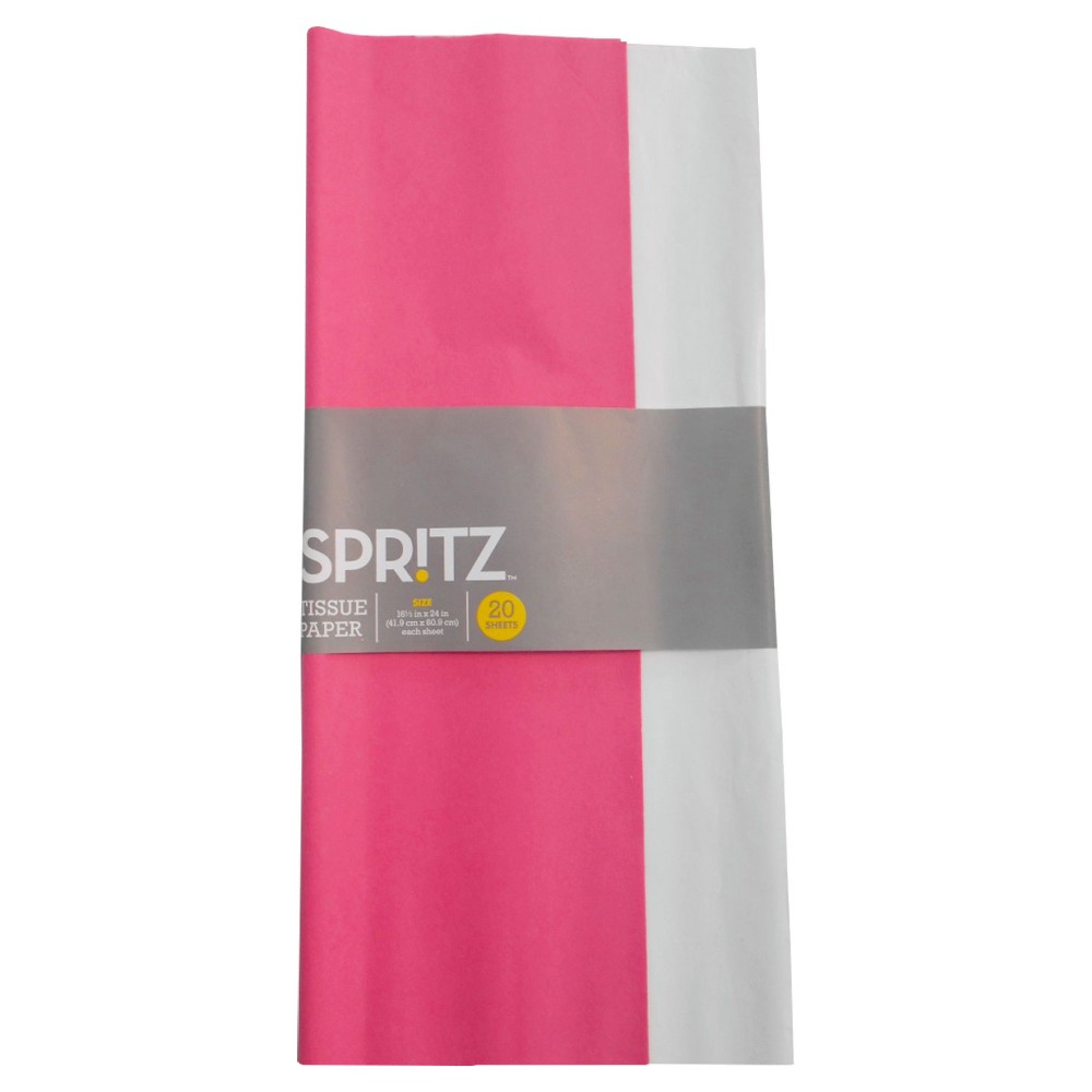 Pink/White Tissue Paper - Spritz