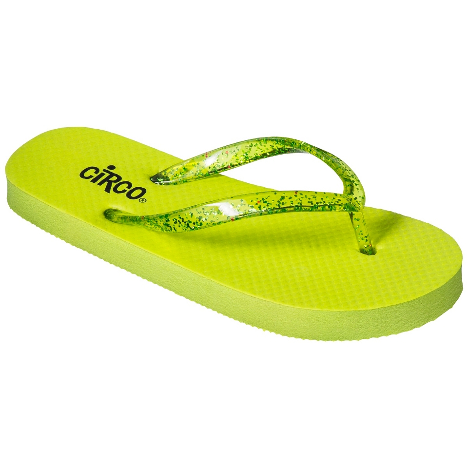 Girls Circo Hillary Flip Flop Sandals   Lime Green M