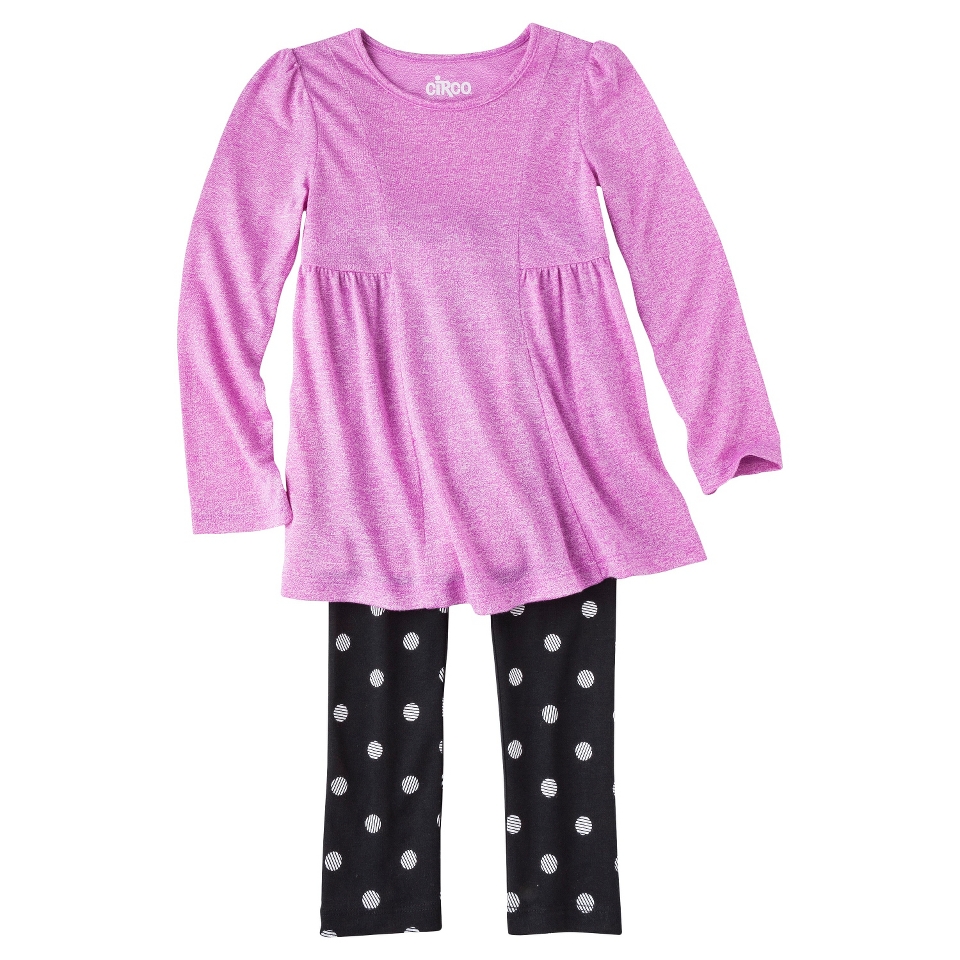 Circo Infant Toddler Girls 2 Piece Top and Legging Set   Purple 5T