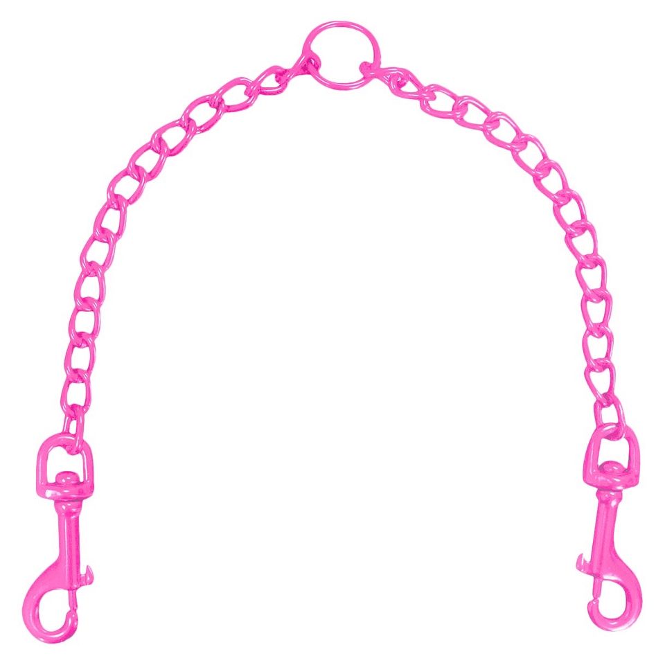 Platinum Pets Coated Steel Chain Coupler   Pink (16 x 2.5mm)