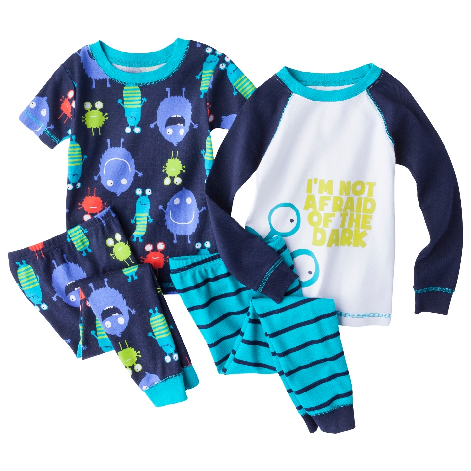 Just One You made by Carters Infant Toddler Boys 4 Piece Monster Pajama Set  