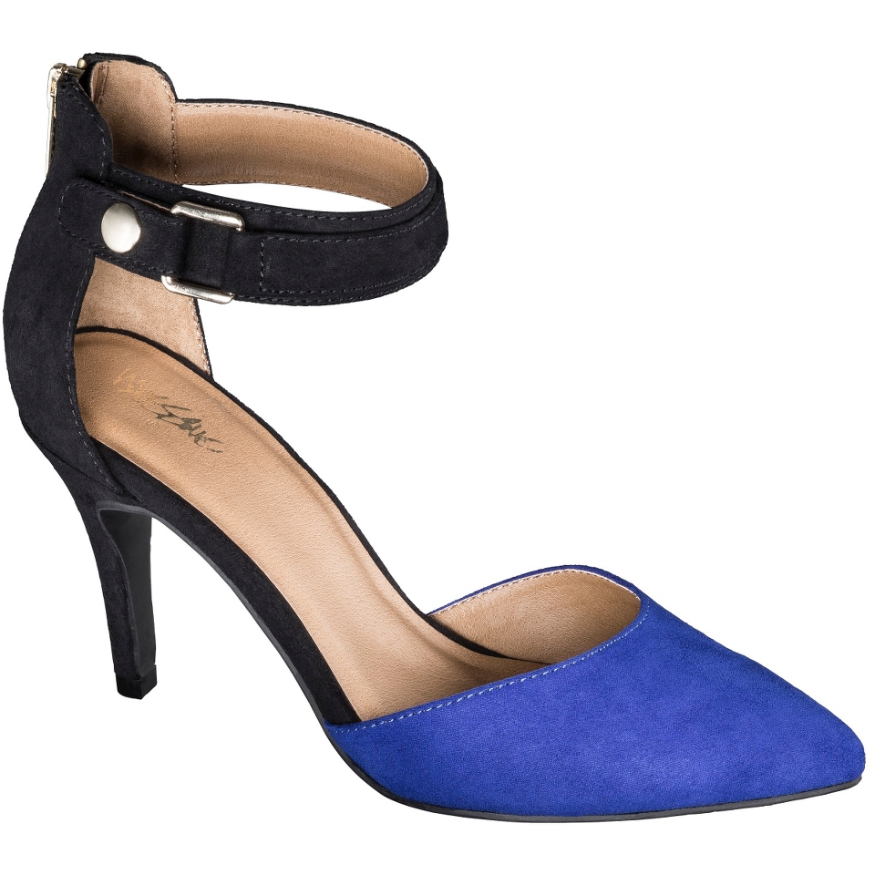 Womens Mossimo Gail Ankle Strap Open Pump   Cobalt 7.5
