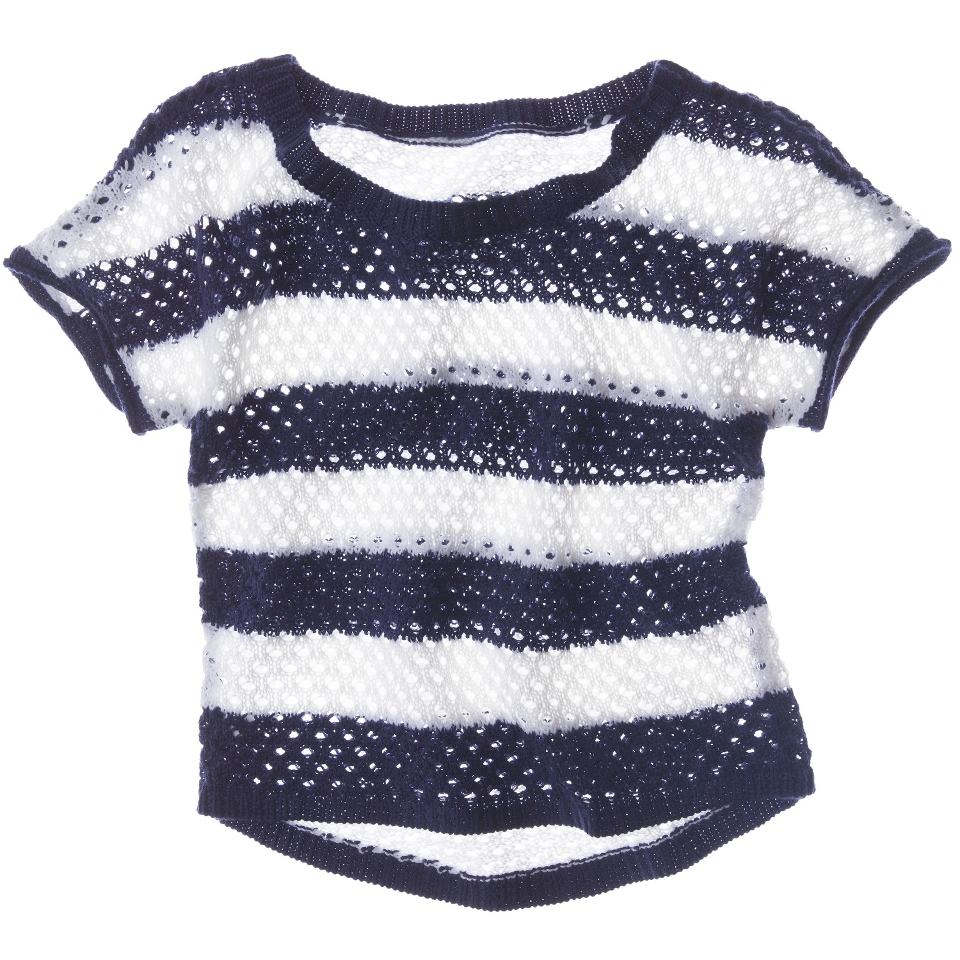 Cherokee Girls Open Knit Top   Nightfall Blue L