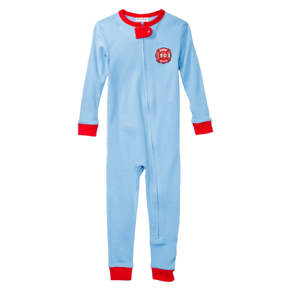 St. Eve Infant Toddler Boys Long Sleeve Fire Rescue Union Suit   Blue 24 M