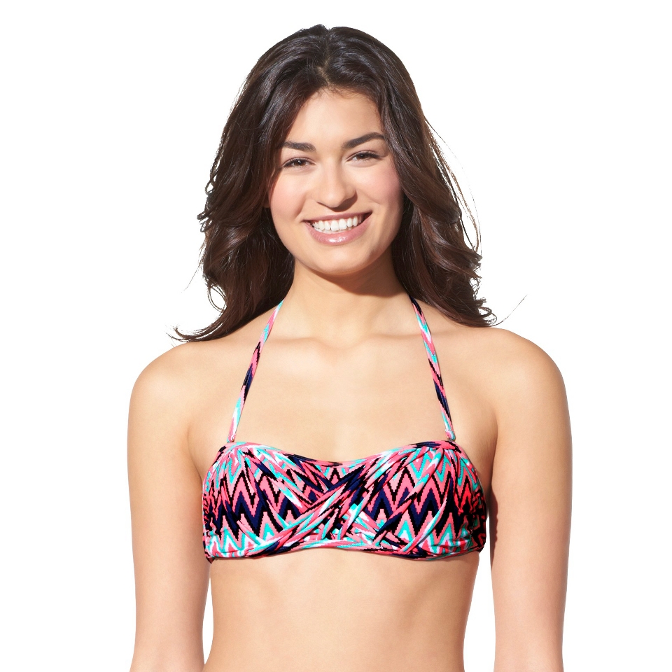 Xhilaration Juniors Bandeau Swim Top  Zig Zag Print L