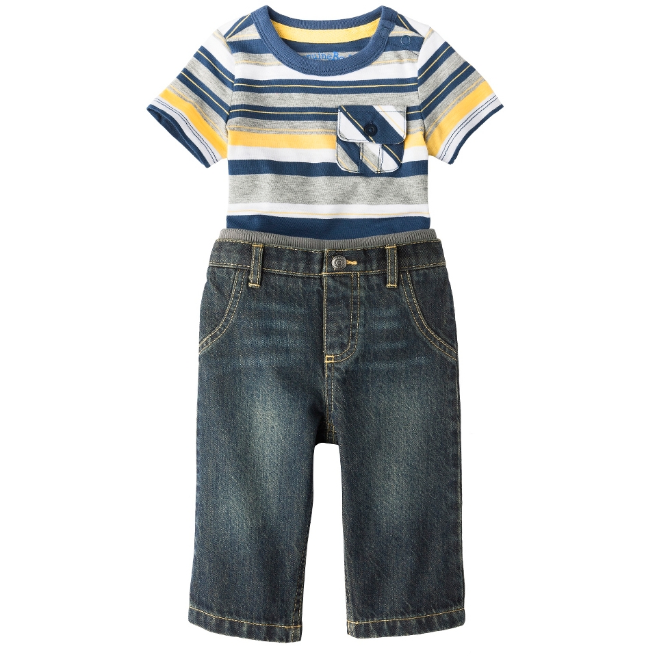 Genuine Kids from OshKosh Newborn Boys 2 Piece Set   Blue 0 3 M