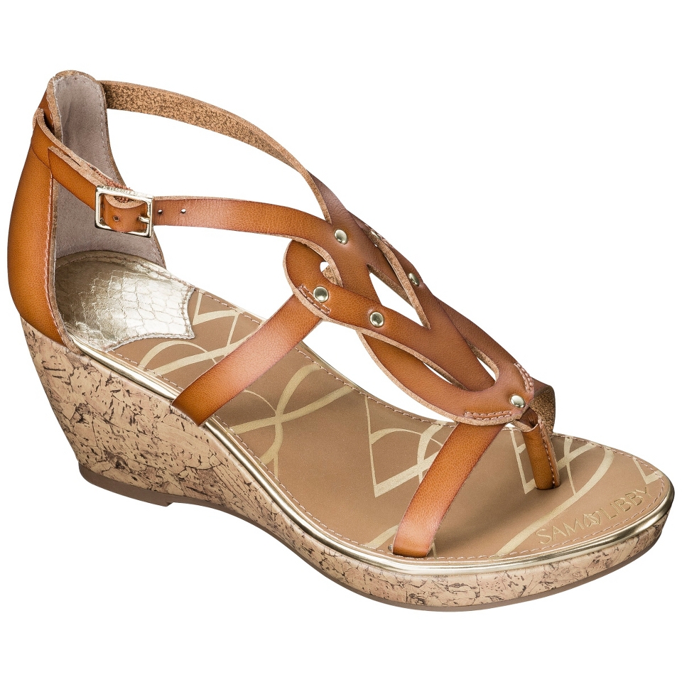 Womens Sam & Libby Niles Wedge Sandals   Camelot 6.5