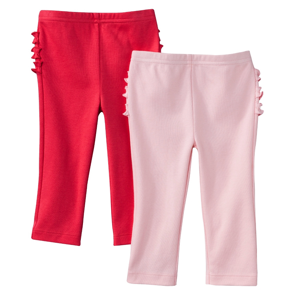 Just One YouMade by Carters Newborn Girls 2 Pack Pant   Pink/Red 18 M