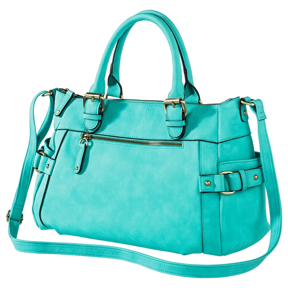 Merona Satchel Handbag with Crossbody Strap   Mint