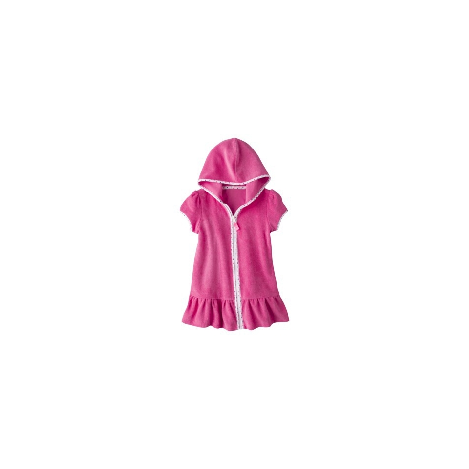 Circo Infant Toddler Girls Hooded Cover Up Dress   Pink 4T