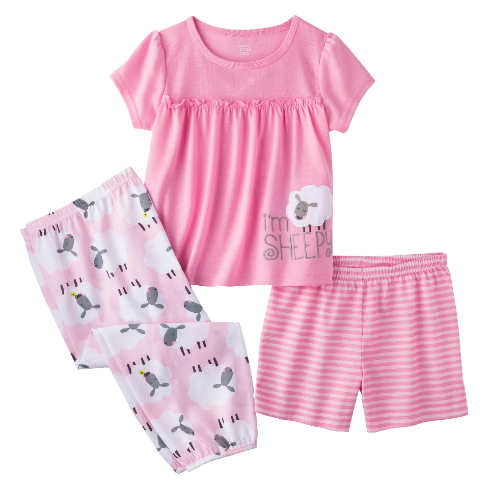 Just One You Made by Carters Infant Toddler Girls 3 Piece Sheep Pajama Set  
