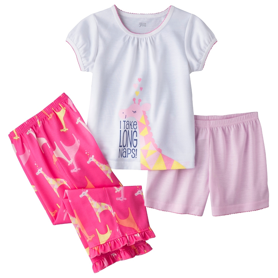 Just One You Made by Carters Infant Toddler Girls 3 Piece Giraffe Pajama Set  