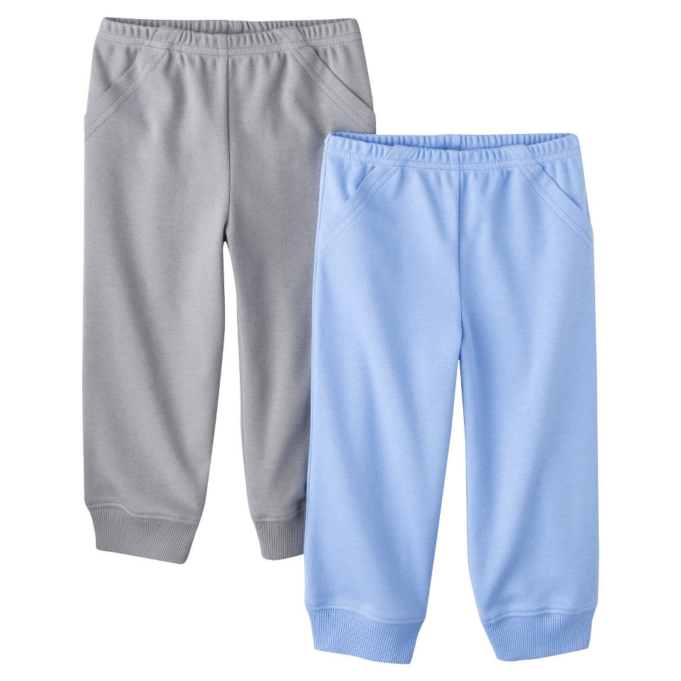 Just One YouMade by Carters Infant Boys 2 Pack Pant   Grey/Blue NB