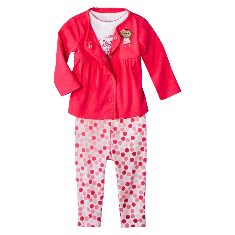 Just One YouMade by Carters Newborn Girls 3 Piece Set   Pink NB