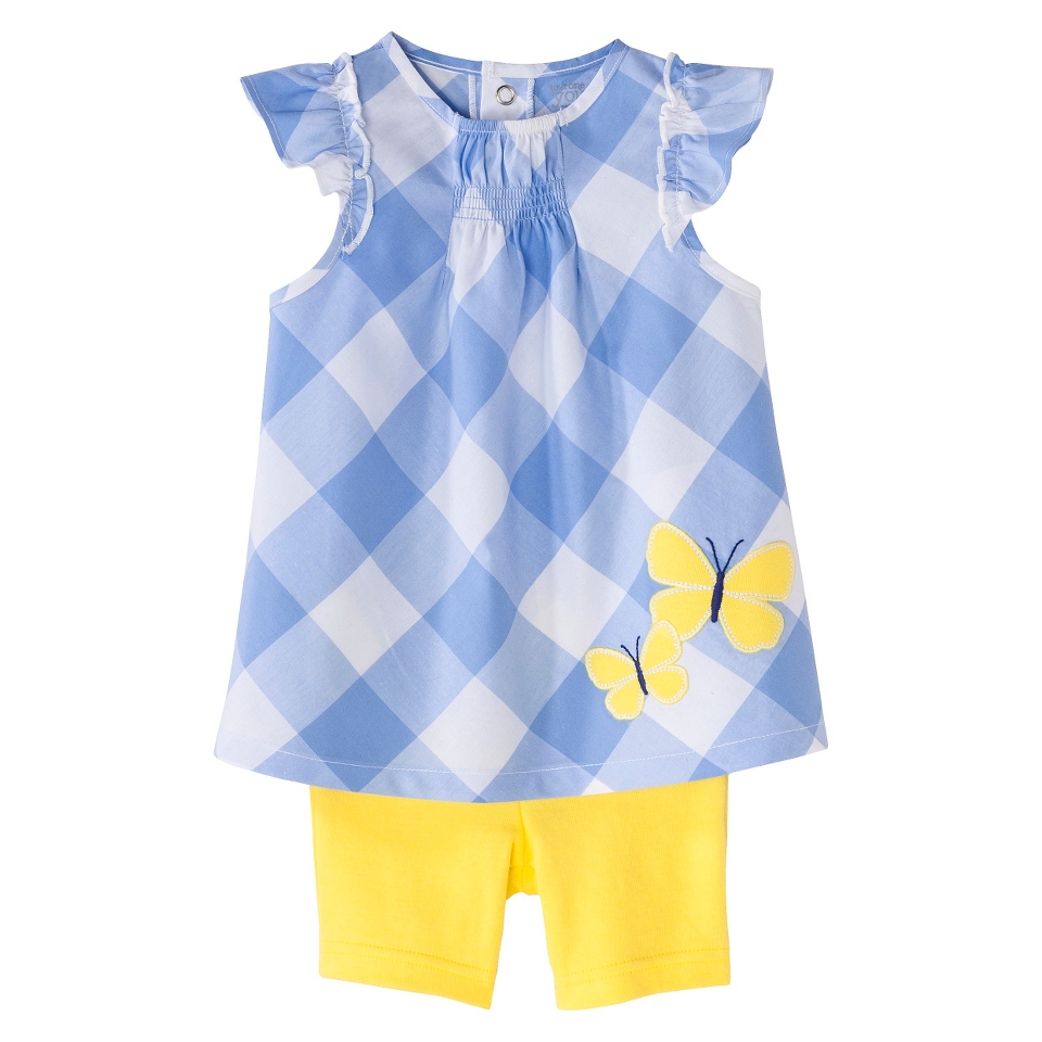 Just One YouMade by Carters Toddler Girls 2 Piece Set   Light Blue/Yellow 2T