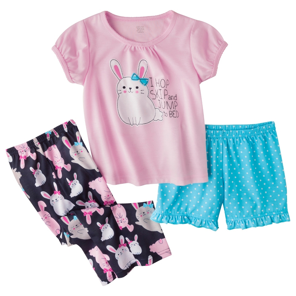 Just One You Made by Carters Infant Toddler Girls 3 Piece Bunny Pajama Set  