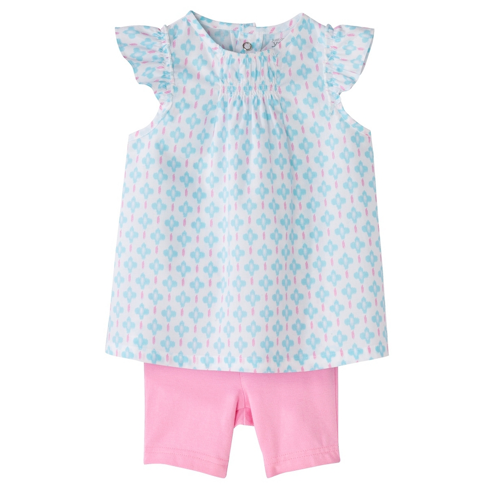 Just One YouMade by Carters Toddler Girls 2 Piece Set   White/Pink 2T