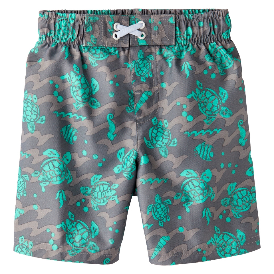 Circo Infant Toddler Boys Turtle Swim Trunk   Gray 5T